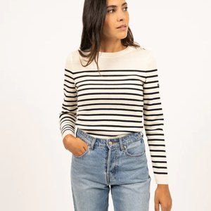 Saint James MAREE Striped Sweater in Pure Merino Wool